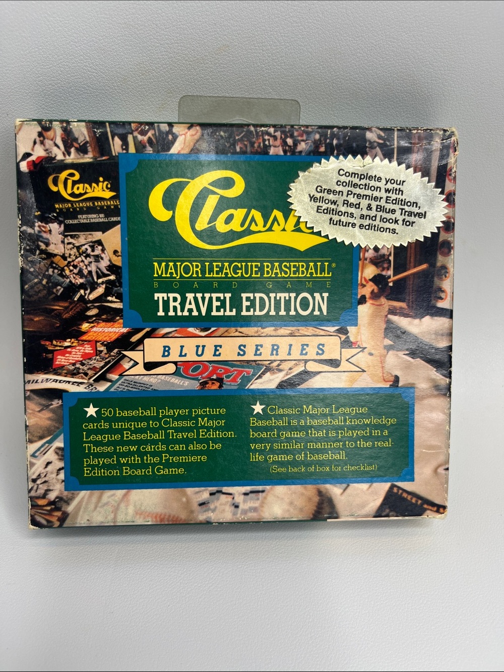Classic Travel Edition Major League Baseball Board Game - Green/Blue/Yellow